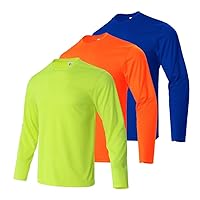 3/5 Pack Men's Long Sleeve Shirts Quick Dry Moisture Wicking Crewneck T-Shirt for Gym Workout Running