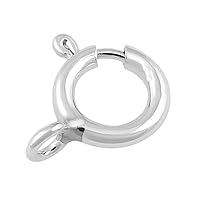 50pcs Springring Trigger Clasp Jewelry Findings 7mm Sterling Silver Plated Brass for Jewelry Craft Making CF123-7