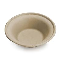 100% Compostable Paper Bowls [11.5oz 240 Pack] Soup Bowls, Pasta Bowls, Cereal, Salad, Ice Cream, Disposable Bamboo Small Bowls, Biodegradable, Unbleached by Earth's Natural Alternative