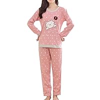 Vopmocld Young Girls Lovely Bunny Pajama Sets Cotton Long Sleeve Pjs Clothes Sleepwear Shirts