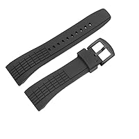 For Seiko SRH 006 013 SPC007 watchband waterproof rubber 26mm black silicone with stainless steel buckle Watch strap