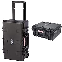 Monoprice Weatherproof Hard Case - Internal (20.51 x 10.94 x 7.48in) & Weatherproof/Shockproof Hard Case - Black IP67 Level dust and Water Protection up to 1 Meter Depth, 19