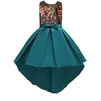 YINGJIABride Camo Flower Girl Bridesmaid Dress Pageant Birthday Party Dresses High Low