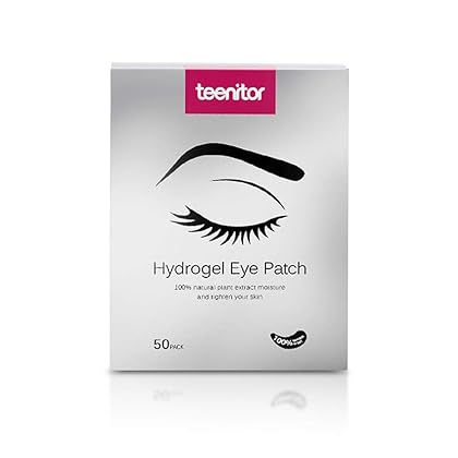Teenitor Under Eye Pads, Lint Free Lash Extension Eye Gel Patches for Eyelash Extension Eye Mask Beauty Tool - 50 Pair