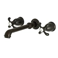 Kingston Brass KS7125TX French Country Two-Handle Wall Mount Bathroom Faucet, 10-7/16