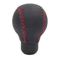 Leather Round Ball Car Gear Stick Shift Shifter Knob Universal fit for Most Manual Transmission or Automatic Transmission Without Lock Button