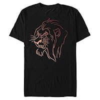 Disney Big & Tall Villains Scar Line Men's Tops Short Sleeve Tee Shirt