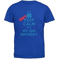 Don't Keep Calm 13th Birthday Boy Royal Youth T-Shirt - Youth X-Large
