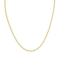 14K Yellow Gold Filled 2.1MM Rope Chain with Lobster Clasp
