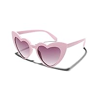 ShadyVEU Cute Heart Shaped Fashion UV400 Retro Fun Gradient Lens Party Toddler Kids Sunglasses