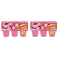Snack Pack Pink STARBURST Flavored Juicy Gels Cups, 3.25 oz, 6 Count (Pack of 2)