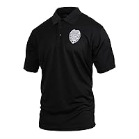 Rothco Moisture Wicking Security Polo Shirt with Badge, 2XL Black