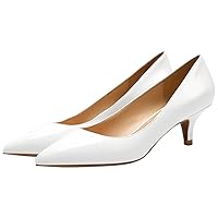 BIGTREE Low Heel Shoes for Women Closed Toe Ballroom Dance Pump Shoes