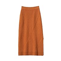 Skirt for Womens Solid Color Stripe Thicken Skirts