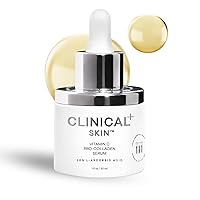 Clinical Skin Vitamin C Pro-Collagen Serum, Vitamin E, Anti-Aging, Skin Brightening Formula, For Soft Luminous Skin, for Fine Lines and Wrinkles