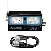 POWER / SWR METER CB Radio 100 Watts w/ 3' Jumper cable - Workman SWR3P & CX-3-PL-PL