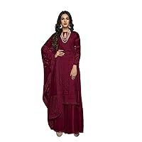 Prija Collection Ready to Wear Indian Pakistani Wedding Wear Designer Palazzo Straight Salwar Suit for Womens
