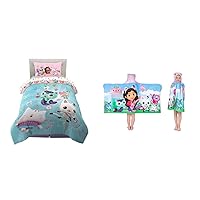 Franco DreamWorks Gabby's Dollhouse Bedding, Towel, and Accessories Set