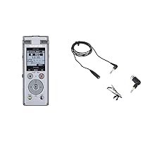 Olympus Voice Recorder DM-720 with 4GB, Micro SD Slot, USB Charging, Direction PC Connection, Transcription Mode, Silver & ME-52W Noise Canceling Microphone