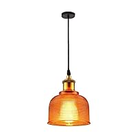 Vintage Industrial Illumination Pendant Lamps Retro Loft Chandelier Bar Cafe Color Glass Lampshade Lighting Fixture Hanging Lamp Nordic Simplicity Suspension Ceiling Light E27 Base Flush Mount L