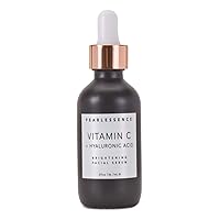 Pearlessence Brightening Facial Serum with Vitamin C & Hyaluronic Acid - Powerful Hydration to Help Plump & Brighten Skin | USA Made (2 Fl Oz (Pack of 1))