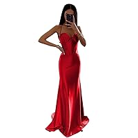 Halter Prom Dress for Women Pleats Satin Formal Party Gown Mermaid Maxi Dress Long Ball Gown KN1253