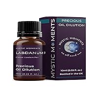 Mystic Moments | Labdanum PQ Absolute Precious Oil Dilution 10ml 3% Jojoba Blend Perfect for Massage, Skincare, Beauty and Aromatherapy