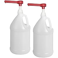 Rani Containers | 1 Gallon HDPE Plastic Jug with Reshipper Box & Pump Dispenser | Home & Commercial Use, Containers for Water, Sauces, Food, Soaps, Detergents, Liquids | Made in USA - Pack of 2