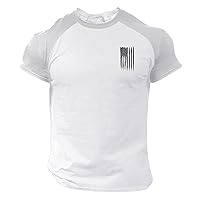 Patriotic American Flag Shirts for Men Baseball Raglan Sleeve Independence Day T-Shirts Men Gym Workout Bodybuilding T Shirt