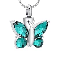 Minicremation Butterfly Cremation Necklace for Ashes Urn Neckalce for Ashes for Women Keepsake Pendant Memorial Jewelry Gifts for A Loss of Loved Ones