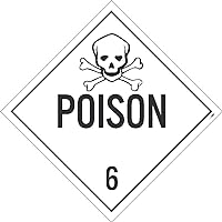 NMC DL8TB Poison 6 Dot Placard Sign