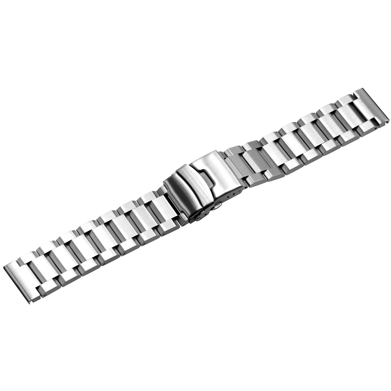 SINAIKE Solid 20mm 22mm Super Engineer Watch Bands Screw-In Stainless Steel Watch Strap Brushed Silver Matte Black Diver Clasp Double Buckles for Men Women