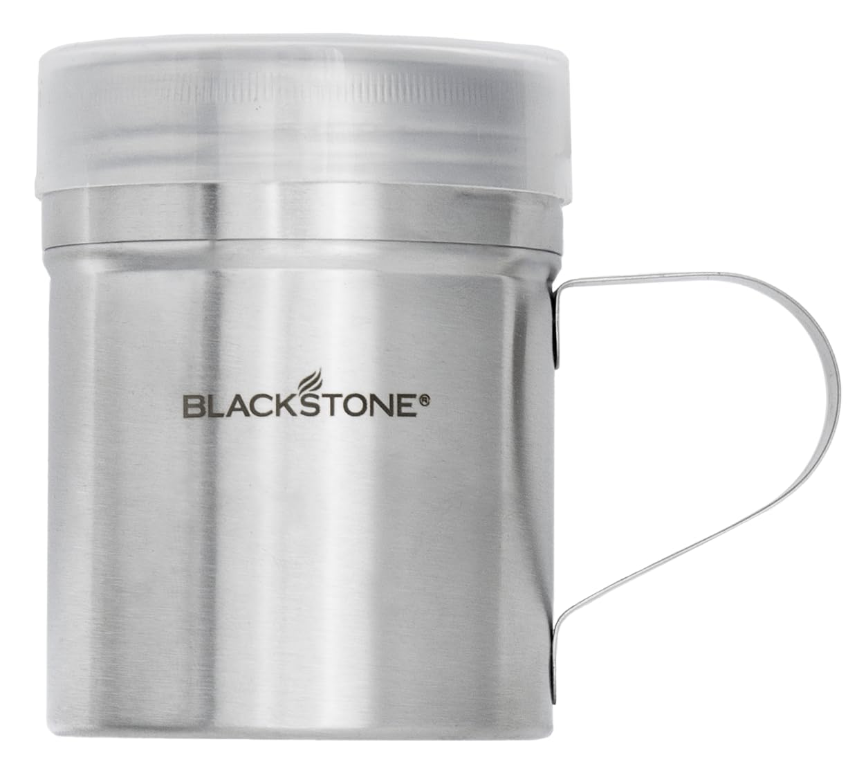 Blackstone 5072 10 Oz Stainless Steel Handle 2 Pack Versatile Dredge Shaker with Lid for Sugar, Cinnamon, Pepper, Salt, Seasonings, Spice Can Container Tins for Home, Café, Restaurant