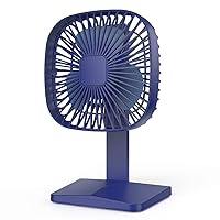 Portable Desktop Fan, Mini Personal Table Fan with 3 Speed, 2000Mah Battery USB Rechargeable for Outdoor School Buggy Camping