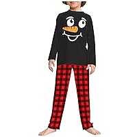 Christmas Pajamas for Family 2023 Matching Pajamas Plaid Elk Santa Print Matching Pjs Funny Graphic Xmas Sleepwear Sets