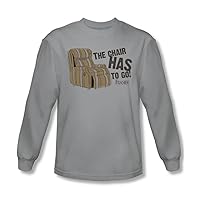 Mens The Chair Long Sleeve Shirt in Silver