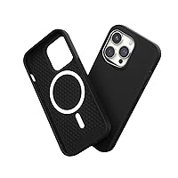 RhinoShield GRIPMAX and Black SolidSuit Case Bundle for [iPhone 14 Pro Max] Compatible with MagSafe - Grip, Stand, and Selfie Holder for Phones and Cases, Repositionable and Durable- Geometric Cat