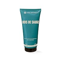 Yves Rocher Bois de Sauge Shower Shampoo Intensive Aromatic Freshness for Men 1 x Tube 200 ml