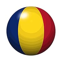 10 Pcs Romania Flag Vinyl Stickers Country Flags Decals Stickers International Holiday Waterproof Round Decal Aesthetic Decal for Laptop Water Bottles Suitcase Skateboard Computer 3inch
