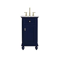19 inch Single Bathroom Vanity in Blue