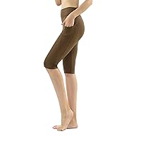 Women UPF 50+ Board Shorts Side Pockets Pants Swimsuit Beach Bathing Swim Rash Guard Yoga Bottom (RSLP)