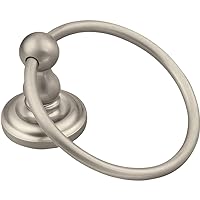 Madison Collection Pewter 6-inch Bathroom Hand Towel Ring, Wall Mounted Towel Hanger, BP6986PW
