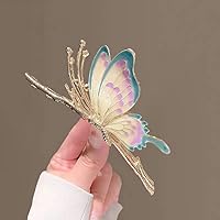Women Butterfly Shape Hair Clips Rhinestone Decor Ponytailtail Claw Clip Accessori For Girl Accessory 17