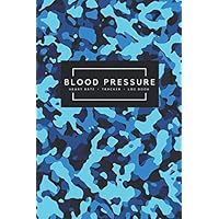 Blood Pressure Heart Rate Tracker Log Book: 68 Week Blood Pressure & Pulse Tracker & Journal: Medical and Health Diary for Hypertension or Hypotension. Blue Camo Cover