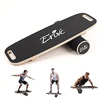 Premium Portable Surf Balance Board Trainer with Adjustable Stoppers - 3 Different Distance Options for Improve Core Strength and Balance Control