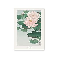 Japanese Print,Japan Poster,Ohara Koson Painting,Flower Poster,Nature Print,Blue Irises Lilies Lotus flowers Water Lilies Birds and Plants Poster Japanese Canvas Prints For Living Room Home Decor (Japanese Art 20, 16 x24inch-Unframed)