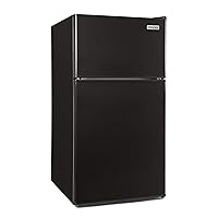Igloo 3.2 Cu.Ft. Double Door Compact Refrigerator with Freezer - Slide Out Glass Shelf, Perfect for Homes, Offices, Dorms - Black
