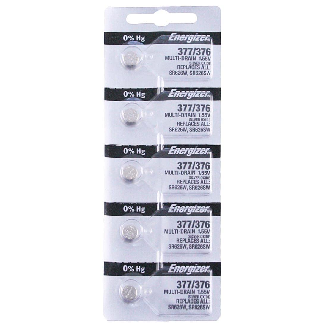 Energizer 377 / 376 Watch Batteries (Pack of 5)