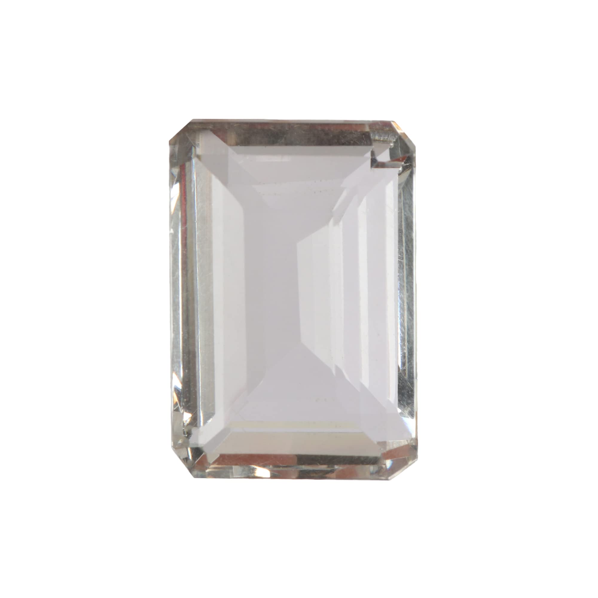 1 Piece White Topaz Approx 90-100 Ct Emerald Cut White Topaz Loose Gemstone for Jewelry