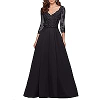 Long Sleeve Prom Dresses Lace Applique Beaded Formal Evening Party Gowns V Neck